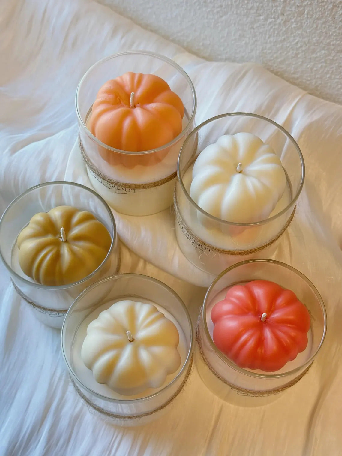 Handmade Pumpkin Candle in Glass Jar – Fall Decor & Seasonal Gift