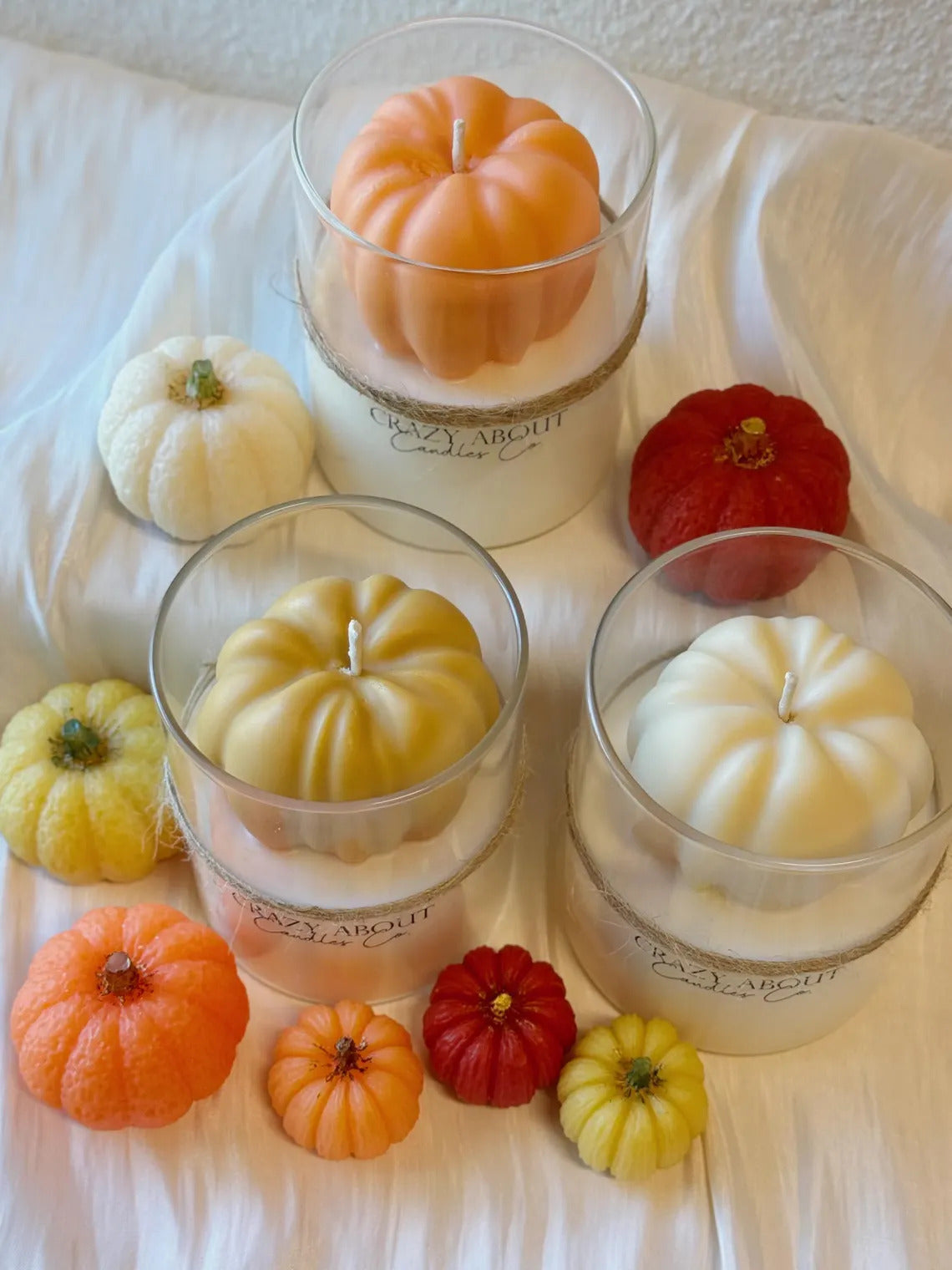 Handmade Pumpkin Candle in Glass Jar – Fall Decor & Seasonal Gift