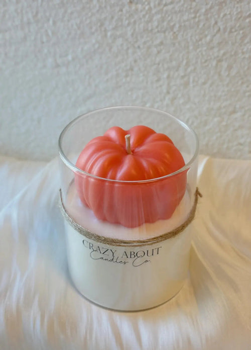 Handmade Pumpkin Candle in Glass Jar – Fall Decor & Seasonal Gift